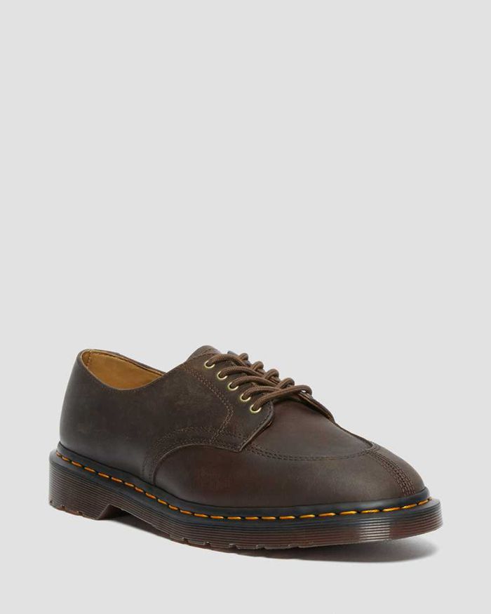 Dr Martens Oxfords Herre Mørke Brune 2046 Crazy Horse Læder 3489VSJCI